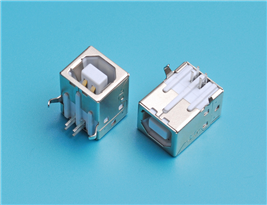 USB B/F 90° DIP弯脚白胶
