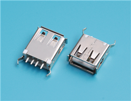 USB AF 180度13.7MM卷边实心直脚