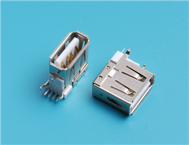 USB AF 侧插短体卷边O形脚